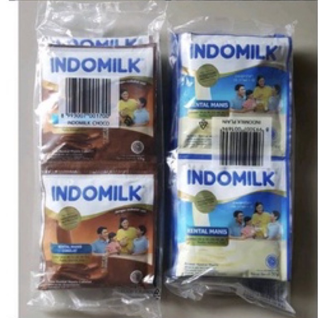 

indomilk sachet rasa coklat dan putih