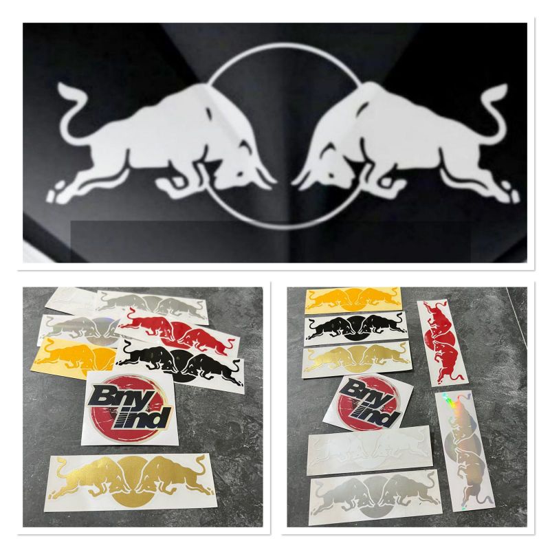 STICKER LOGO RED BULL ATICKER HELM STICKER MOTOR CUTTING