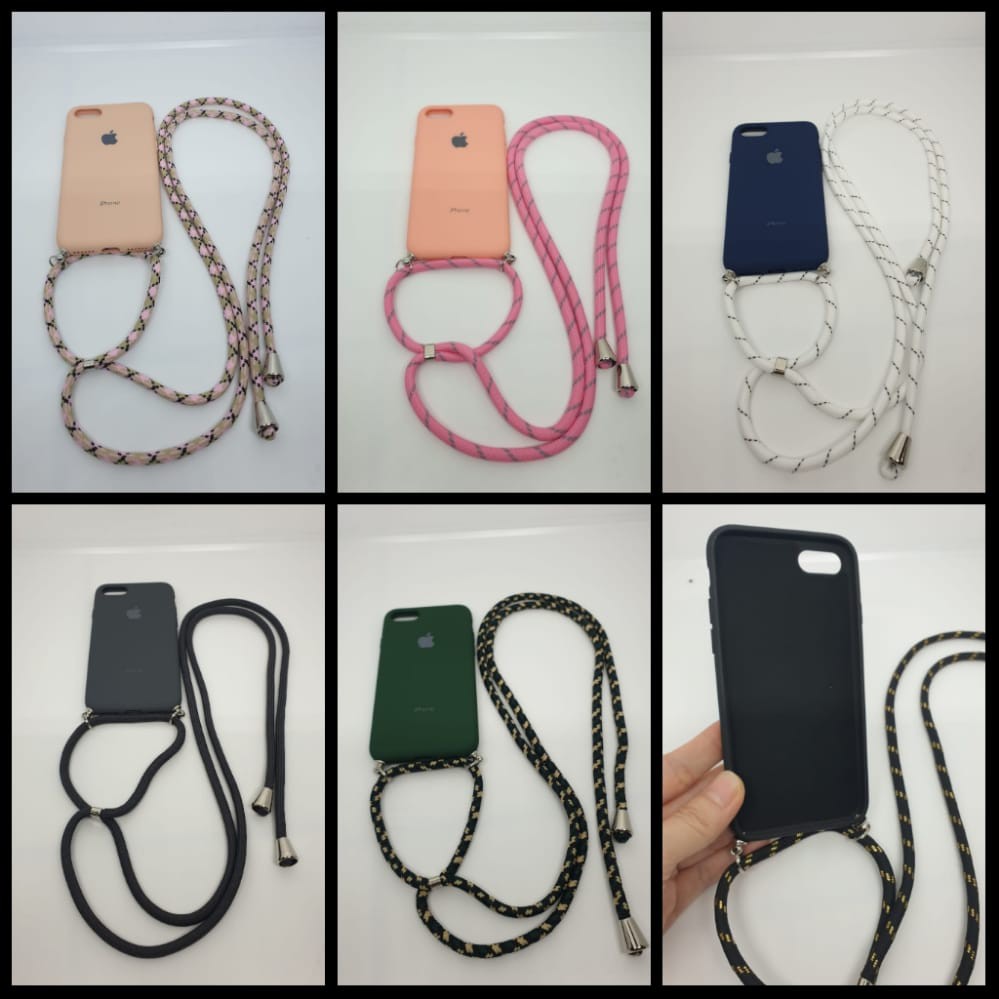 Iphone X Soft Case Rubber Ori Anti Noda Lanyed Tali Gantung