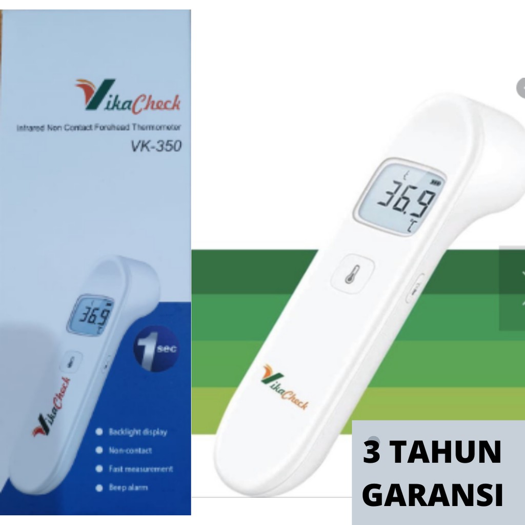 TERMOMETER TEMBAK VIKA CHECK . TERMOMETER NON KONTAK VIKACHECK . TERMOMETER INFRARED DENGAN AKL