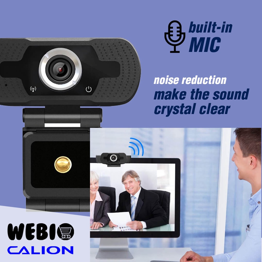 CAL-2006WA Webcam 2MP Full HD 1080P Facecam Mini USB Web Cam PC Laptop Camera With Mic &amp; Tripod