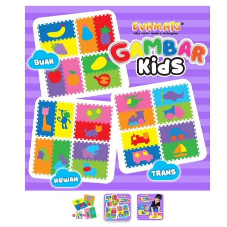 PMAT24 EVAMATS / UNIMATS PUZLE KIDS GAMBAR  24x24 cm