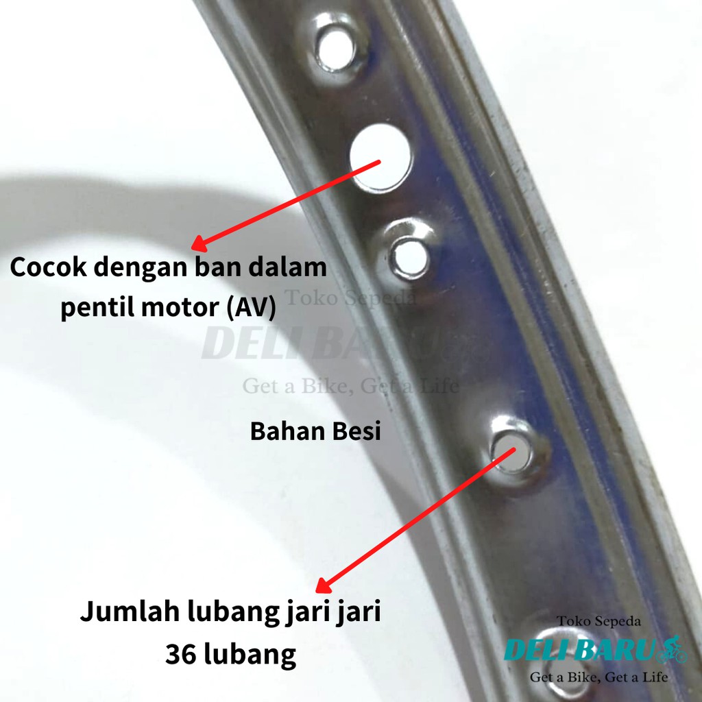 Rims Besi Velg 18 inch lingkar pelek lubang 36 sepeda anak BMX