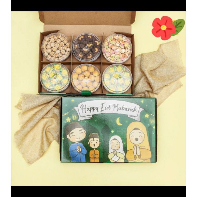 

PER 10 BIJI kardus lebaran muat 6 toples 250 gram / kotak kue kering / box cookies / hampers kue kering nastar putri salju Kastengel grosir