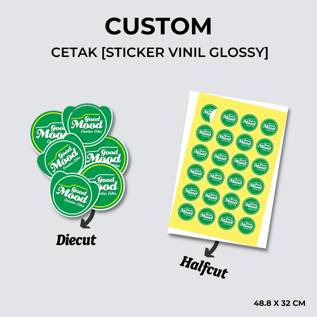 

[STICKER VINYL GLOSSY] CETAK STICKER LABEL