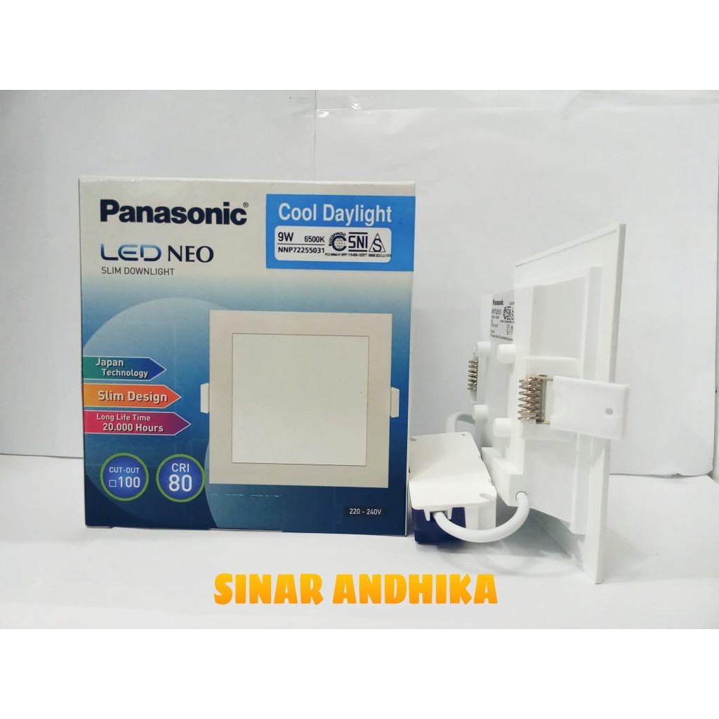 LED SLIM DOWNLIGHT PANEL KOTAK PANASONIC 9 WATT NNP 72255/NNP 72254