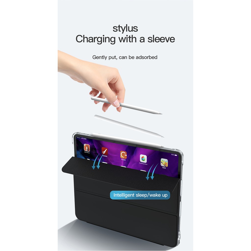 TOTU iPad 5/6 9.7&quot; 5/6th Gen Smart Case TPU dengan Pencil Slot