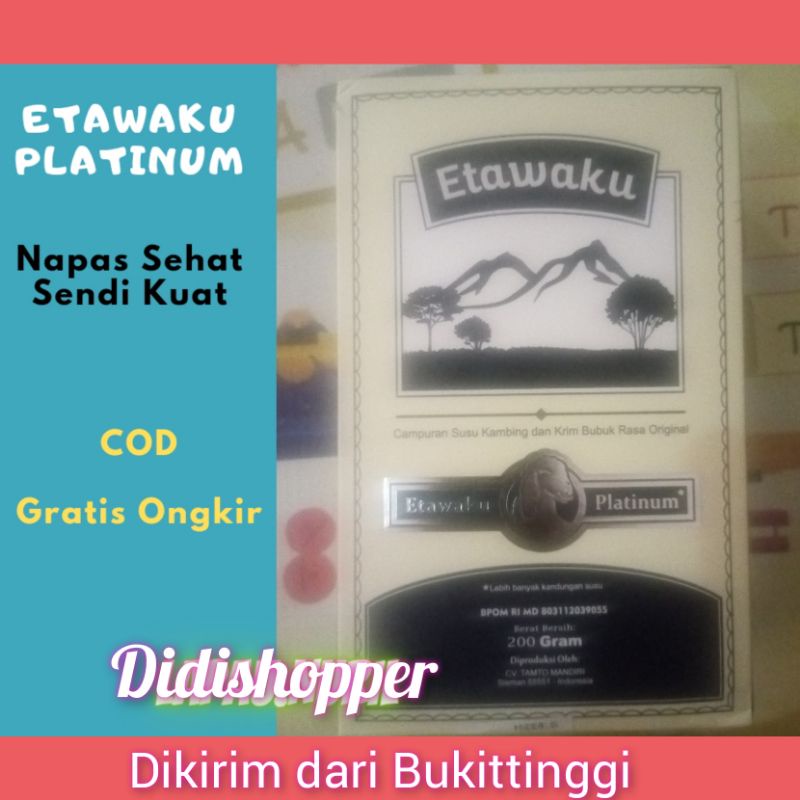 

Susu Kambing Etawaku Platinum obat tulang dan pernapasan