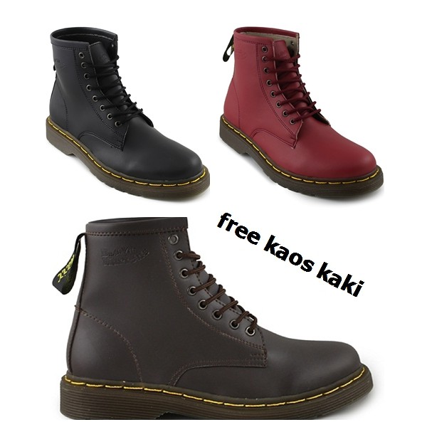 Jual Sepatu Boot Dr. Martens Docmart Boots Murah Maroon Black Brown ...