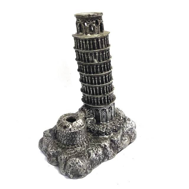 PAJANGAN MINIATUR MENARA PISA ITALIA ATAU TORE DI PISA UKURAN 17x12x6 cm BAHAN FIBERGLASS ICON DUNIA