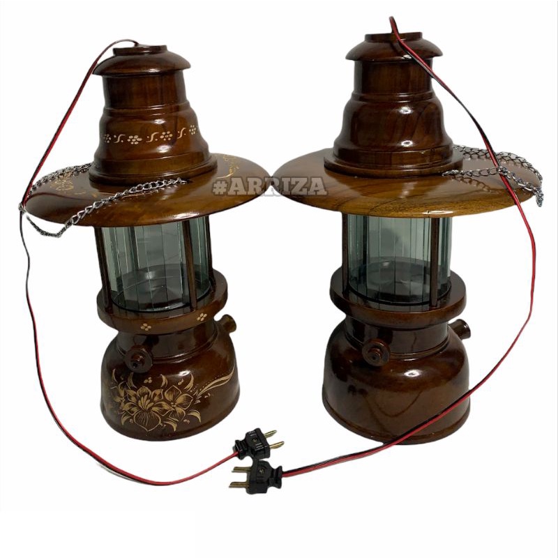 LAMPU PETROMAK LAMPU HIAS / LAMPU GANTUNG / LAMPU DUDUK DARI KAYU JATI BESAR