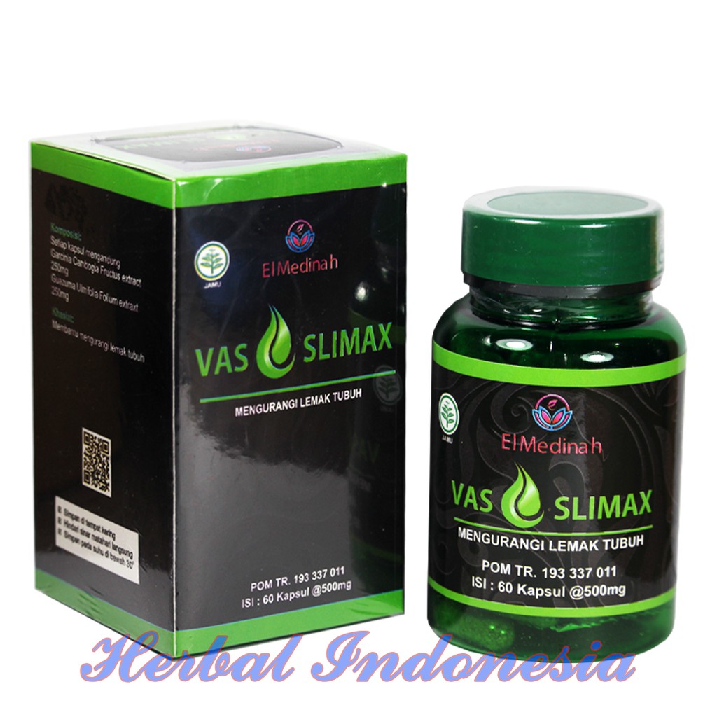 Kapsul Vas Slimax El Medinah 60  kapsul | Herbal Diet Pelangsing