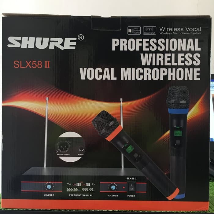 Mic Shure SLX58 2 mikrophone wireless HANDLE slx 58 II