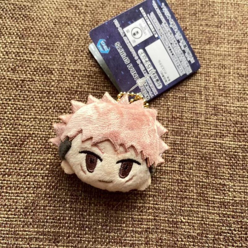 Cartoon Animation Jujutsu Kaisen Brooch Pin Pendant Plush Stuffed Toys Cute Pendant Bag Decoration