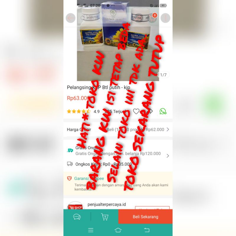 kapsul jamu pelangsing kjp super/strong