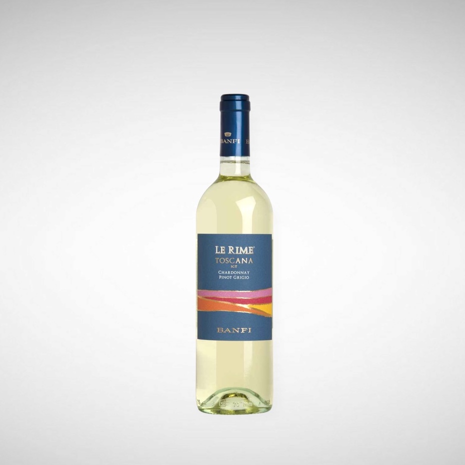 Castello Banfi Le Rime  Pinot Grigio Chardonnay 750 ml (Original &amp; Resmi By Vinyard)