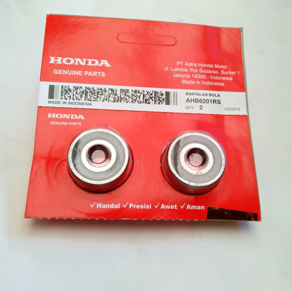 Bearing Laher Laker Roda Depan Vario 110 125 150 Scoopy Spacy Beat 6201 Original AHM