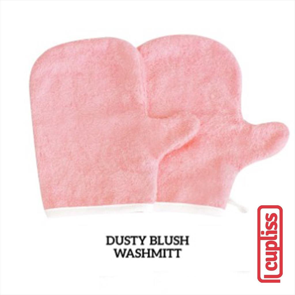 2x Little Palmerhaus Bamboo Washmitt Dusty Blush Waslap Bayi