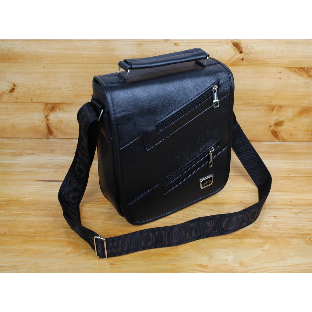 Tas Polo Amstar 10'Inchi Bahan Kulit PU Leather Tas Selempang Kulit Tas Pria