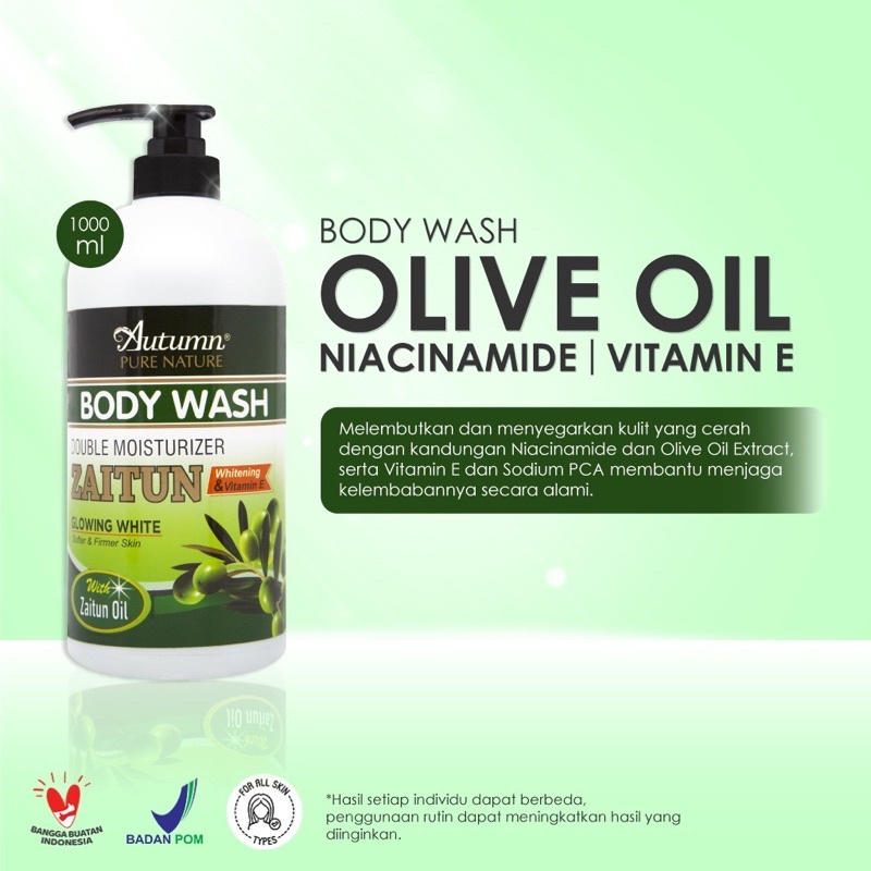 BODY WASH AUTUMN VARIAN ZAITUN 1000ML SABUN MANDI ZAITUN