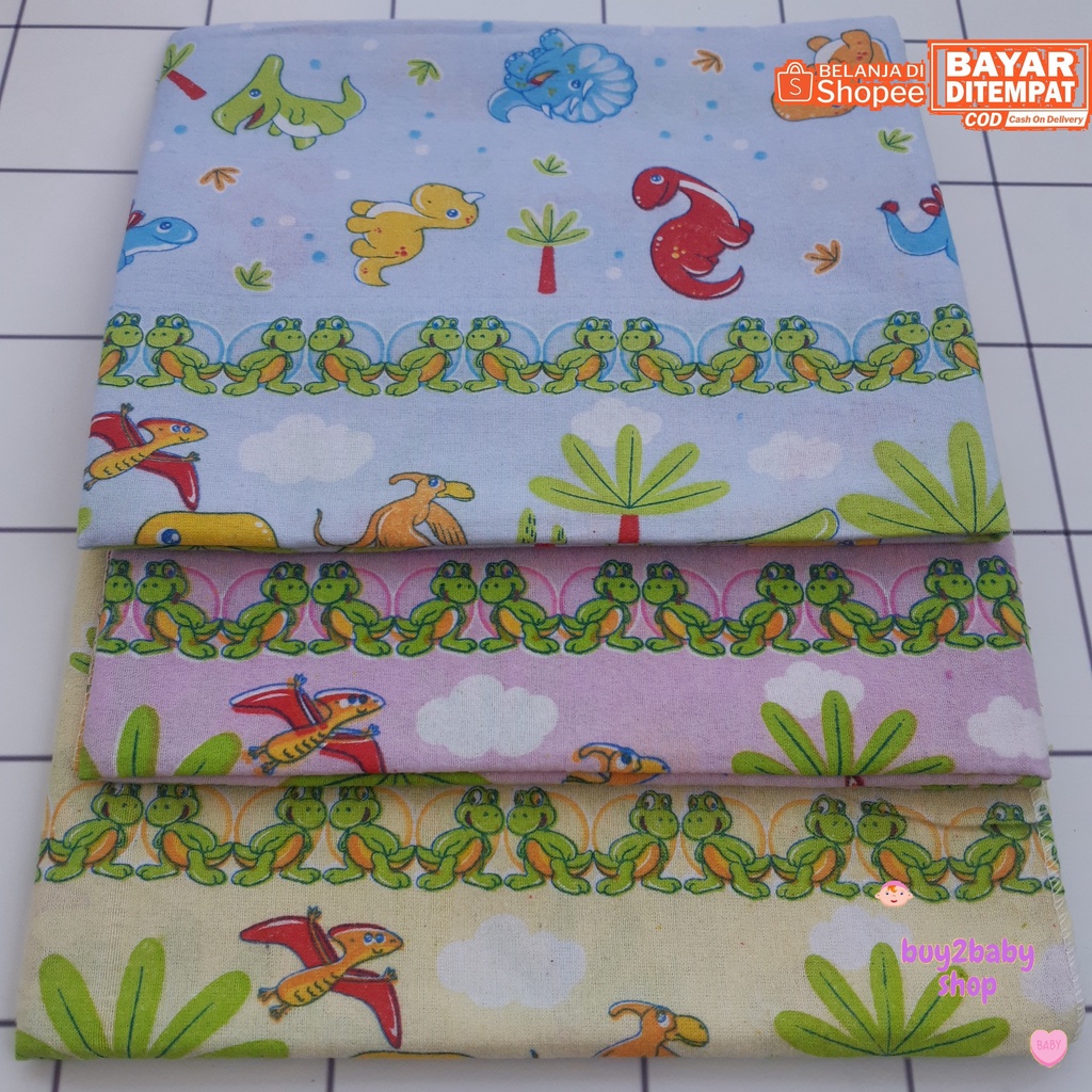 Bedong bayi NIA full print warna motif hemat murah berkualitas 110 x 90 cm isi 3-6 PCS