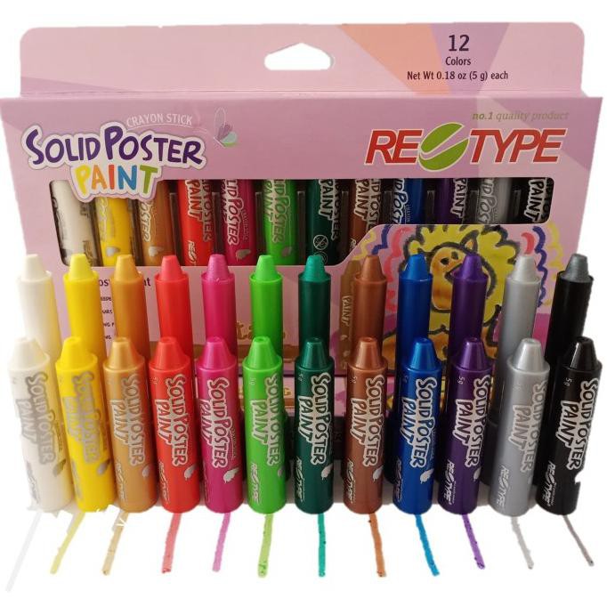

Discount Retype Crayon Stick Solid Poster Paint Metallic Colours