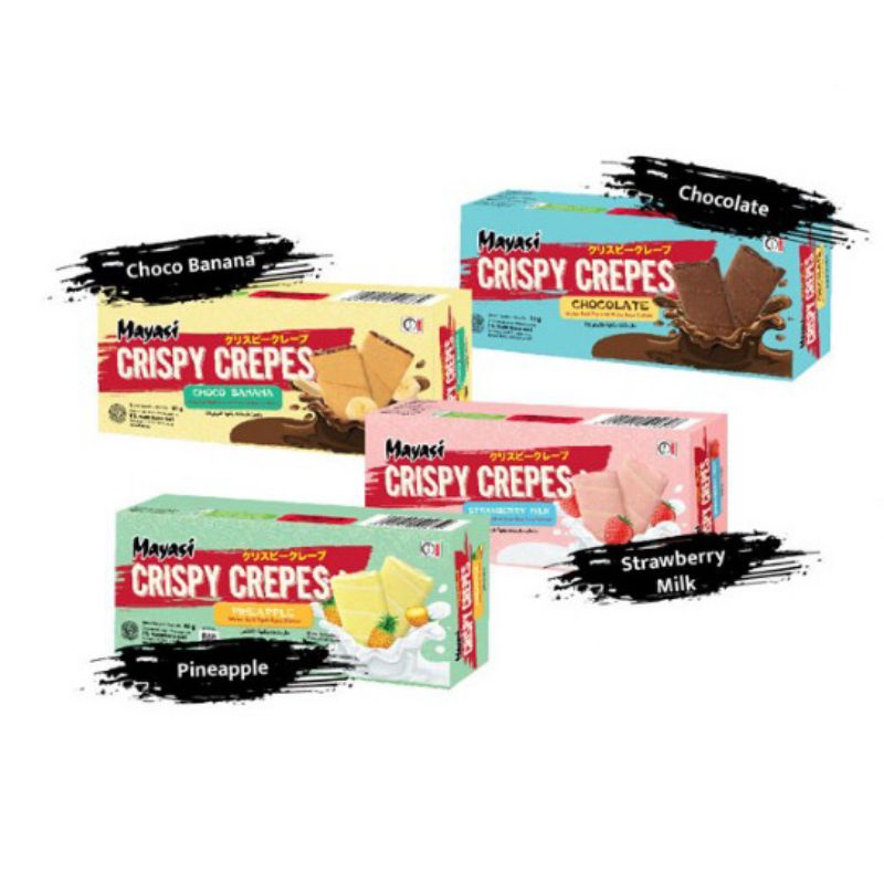 

MAYASI CRISPY CREPES - Choco Banana / Strawberry Milk 90gr