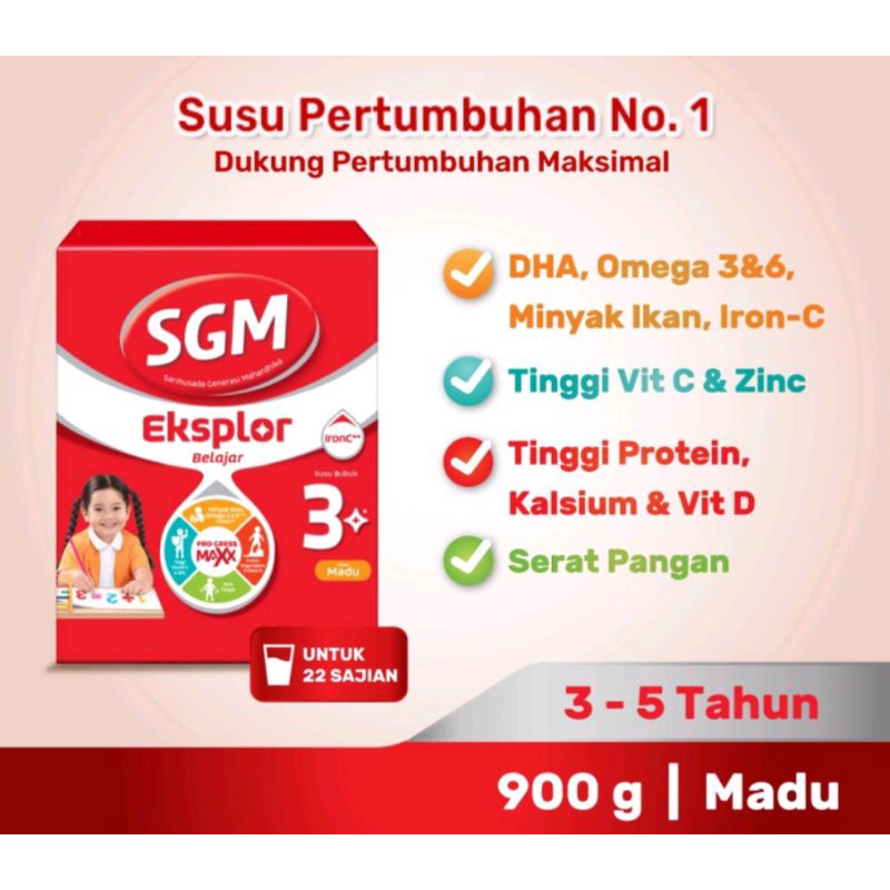 

SGM 3+ Madu dan Vanila 900gr