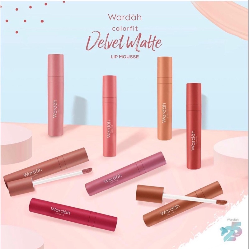 WARDAH Colorfit Velvet Matte Lip Mousse Lipstik cair dengan tekstur mousse 4 gram (VC)