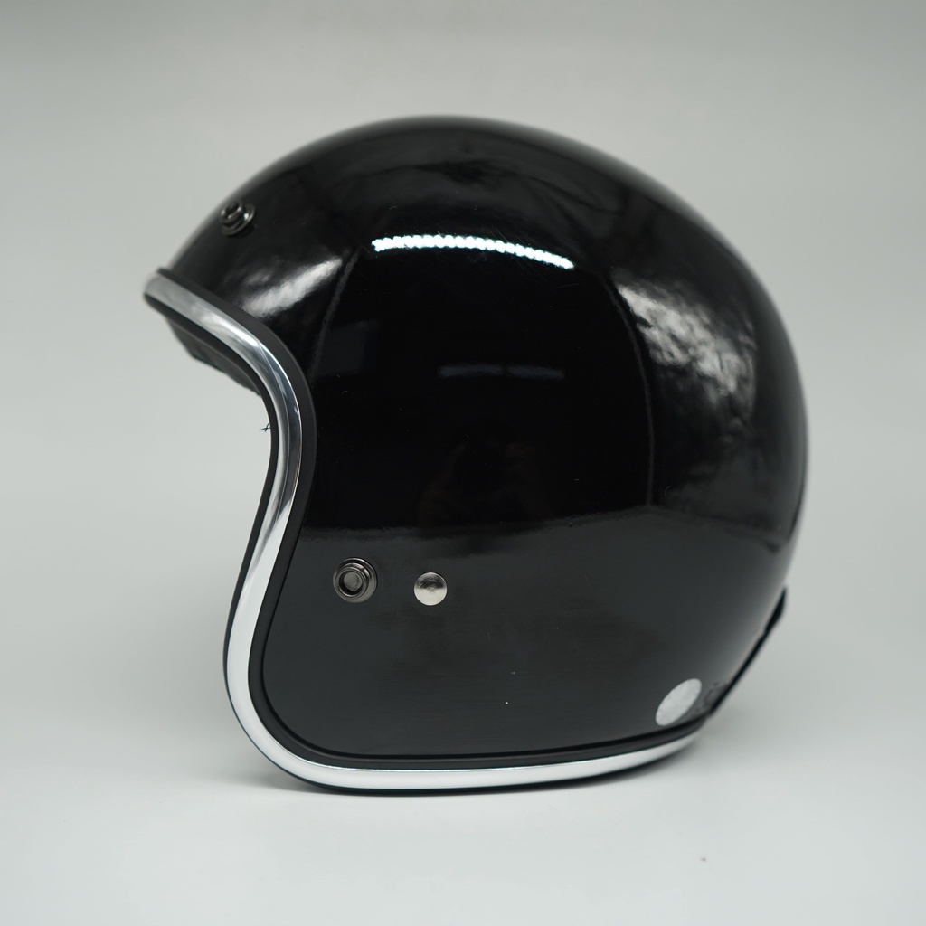 Helm Retro SADA Jitsu Black  ( Helm Classic / Helm Klasik / Helm Vespa / Helm Bogo )