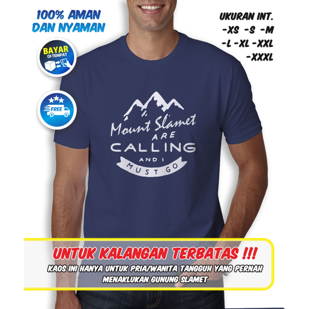 Kaos Gunung SLAMET Pendaki Pria Wanita Terbaru - MDPL - Outdoor Adventure - COD -LBSK (190716)