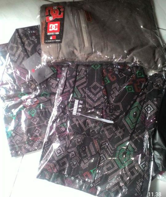 Kemeja Batik Songket Batik Lengan Panjang Slim Fit Batik Kerja Kantor