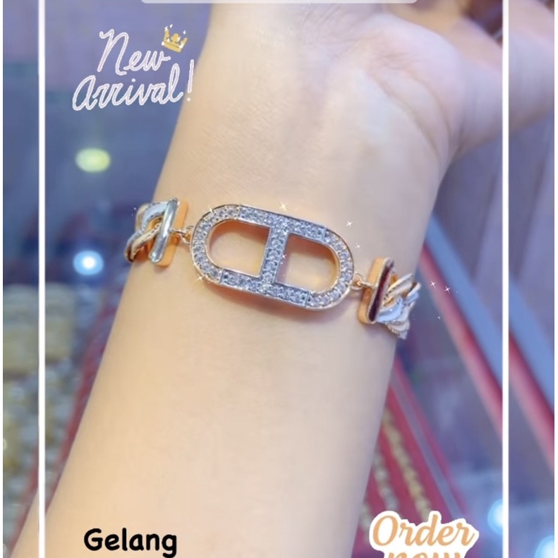 gelang CD emas kadar 375%/8k