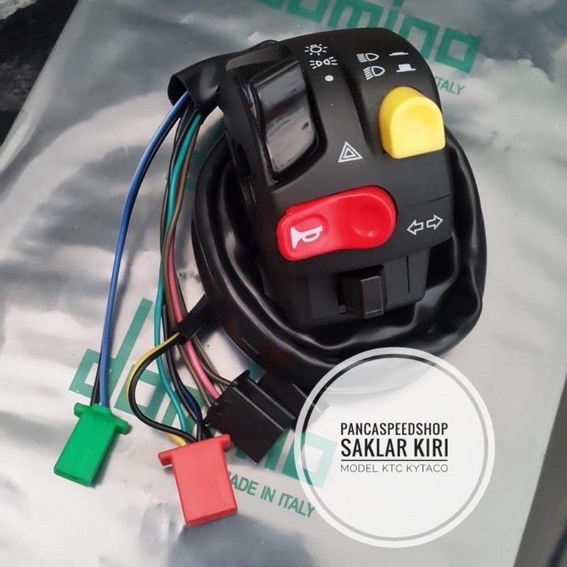 Saklar holder Kiri Domino Model KTC klakson lampu tembak jauh dekat lampu SAKLAR KIRI KTC 7 TOMBOL