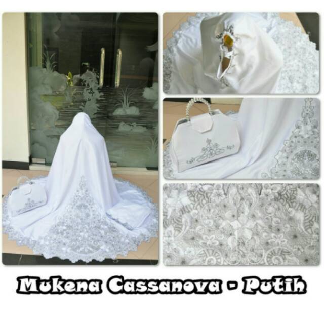 Best Seller Mukena Hantaran Mahar Dewasa Casanova Putih Termurah grosir Telekung tasik Murah Cantik