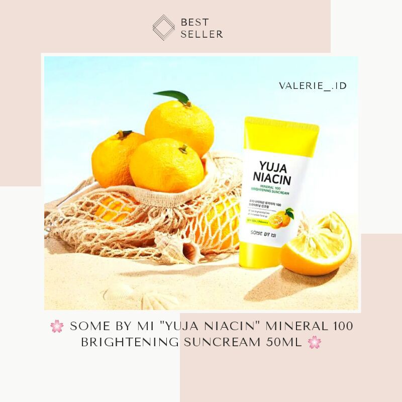 some by mi - yuja niacin suncream/sunscreen 50ML,skincare wajah korea original untuk kecantikan