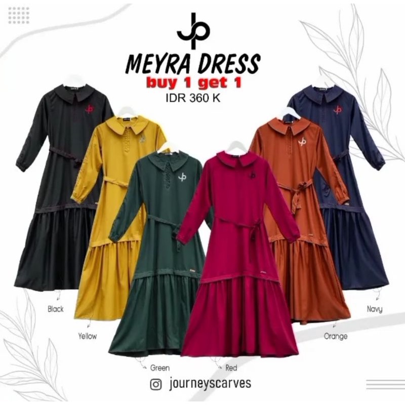 MEYRA DRESS ORI BY JOURNEY || DRESS BUSUI ADEM PROMO BUY 1 GET 1 || TERLARIS COD