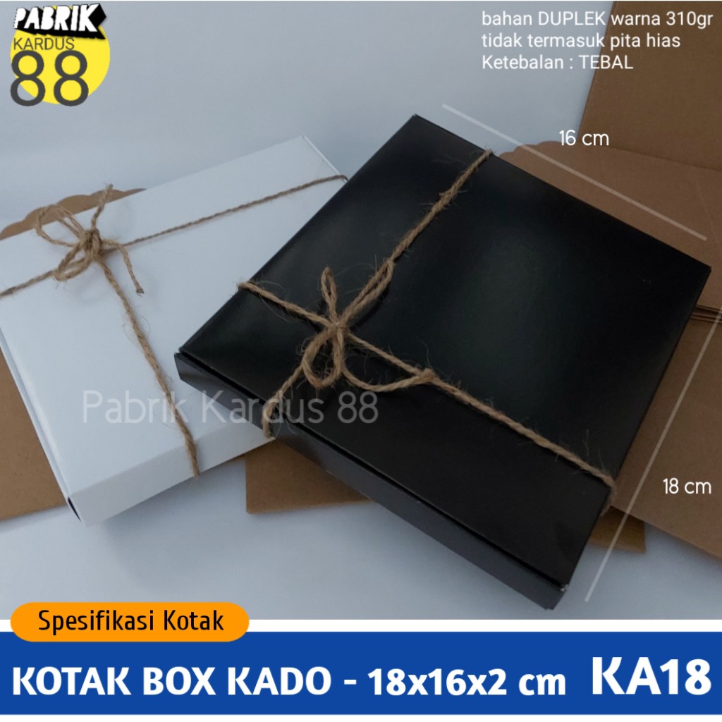 

ISI 36 BIJI kotak kado murah 18x16 ka18 | kardus box dus masker souvenir hampers