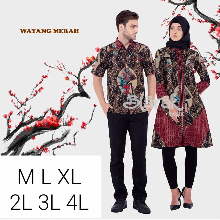 batik tunik full resleting blarak