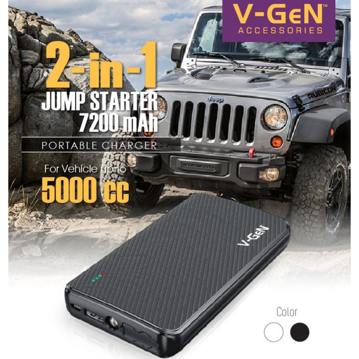 V-GeN PowerBank Jumper Starter 7200mAh | Jumper Mobil | ACCU | AKI