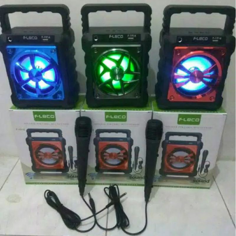 Speaker Bluetooth F -1914 / Speaker Portable Multifungsi Bonus Mic