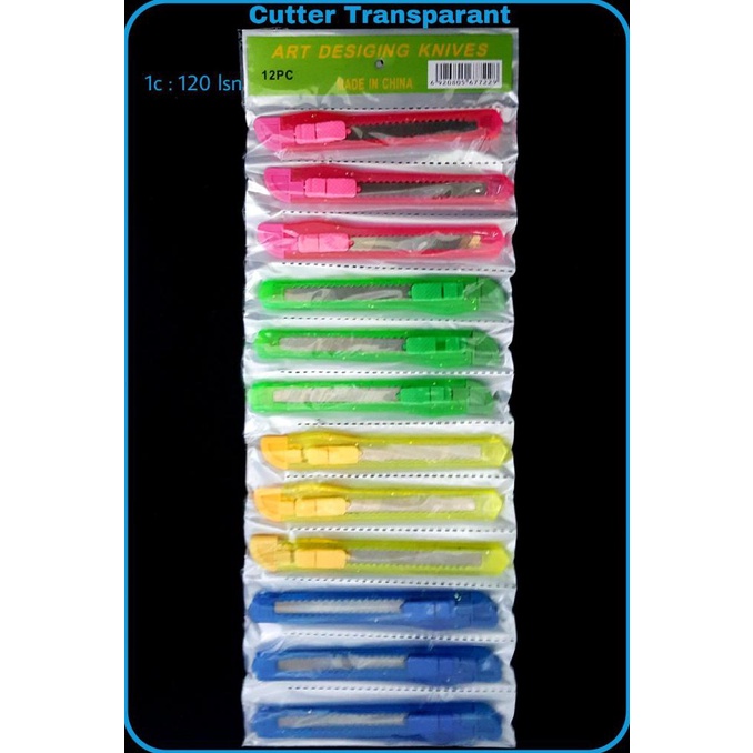 

Limited Sos Cutter Transparan Kecil / Pemotong Kertas / Cutting Blade (12Pcs) Promo