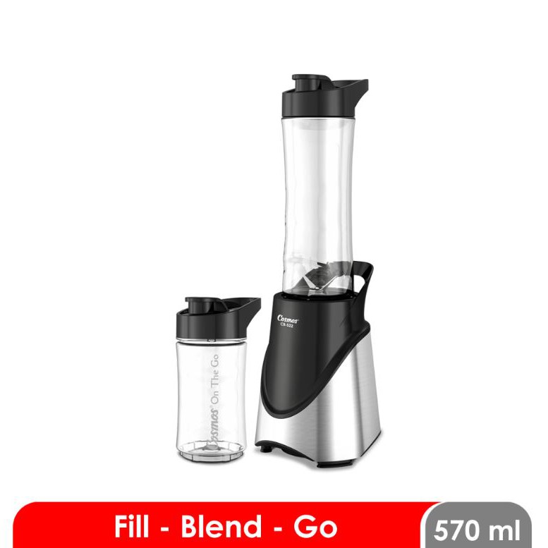 BLENDER COSMOS CB522 PERSONAL CB 522 FILL BLEND GO CB-522 BLENDER SMOOTHIES 570ML PISAU STAINLESS