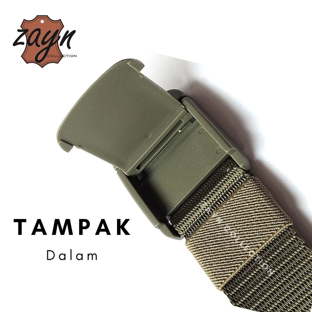 Gesper katun Kanvas Import Buckle Stainless Nylon Tebal Tactical Murah