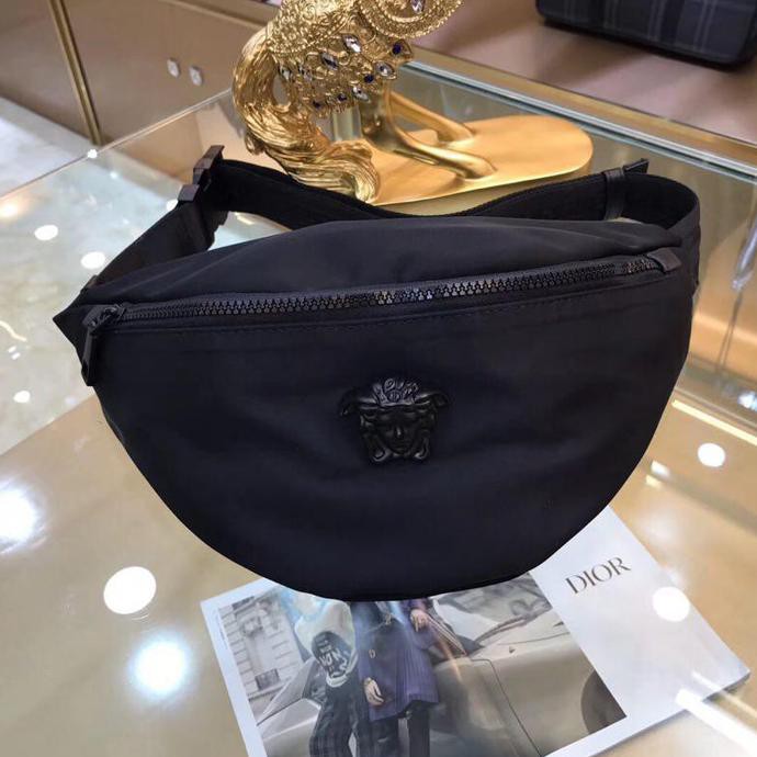 Pengiriman Cepat Waist Bag Pria Versace Mirror Quality / CLE001 BARANG BAGUS