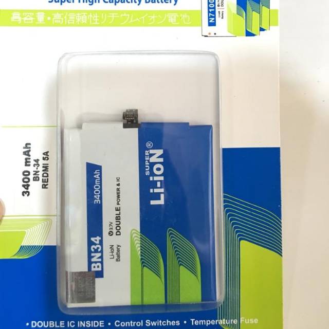 Baterai Double Power Super Li-ion Xiaomi Redmi  5A BN34