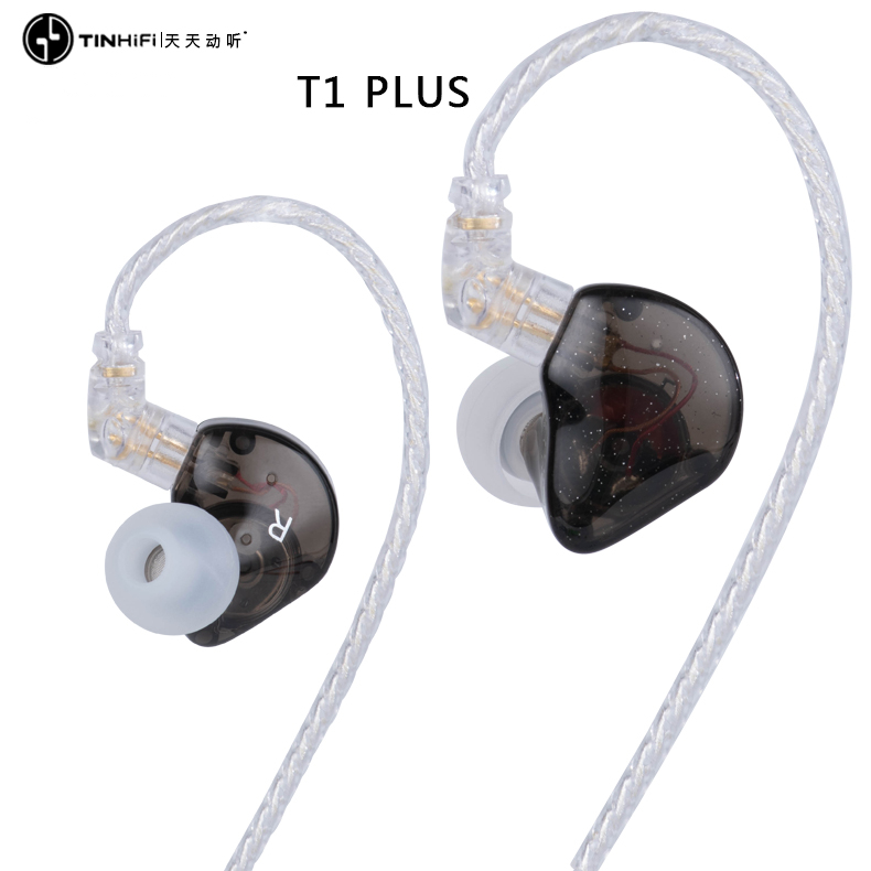 Tinhifi T1 Plus Earphone In Ear Dinamis Kabel Jack 3.5mm Dengan 2 Pin Konektor Untuk Sport / Lari