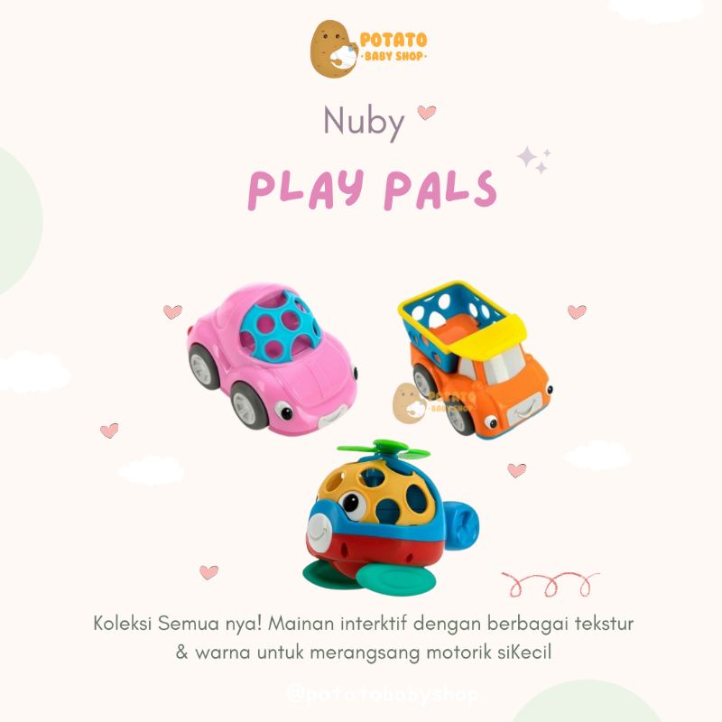 Nuby Play Pals Toy &amp; Rattle - Mobilan Anak