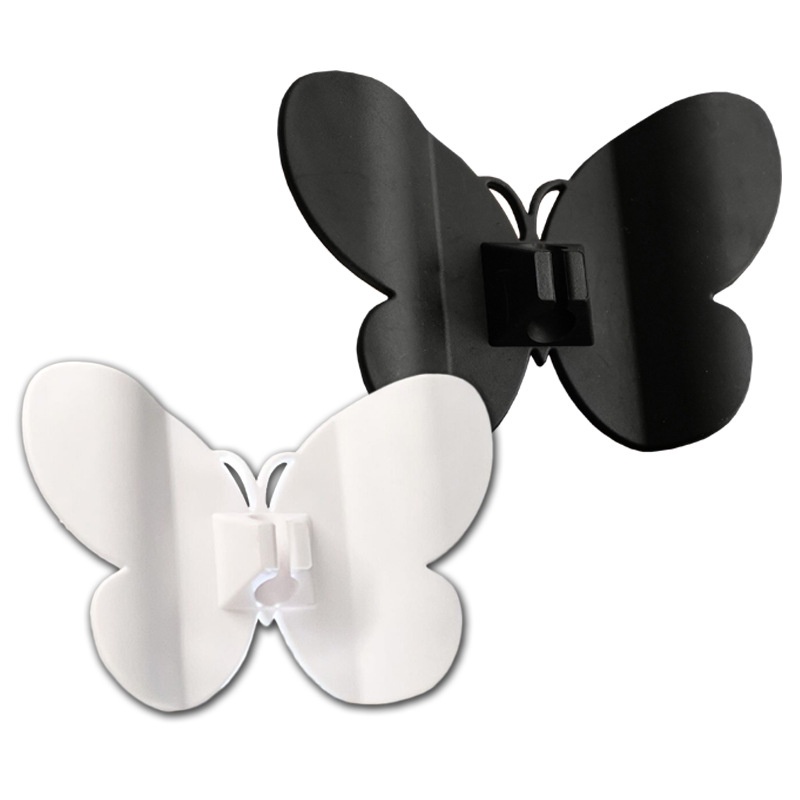 2pcs Klip Holder Kabel Listrik Model Butterfly Dengan Perekat Untuk Dapur