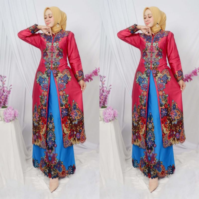 Kebaya Pesta Mewah | Set Rok Tunik Melayu | Set Kebaya Kipas Sapu Jagat | Tunik | Stelan Kebaya Wanita | Kebaya Kondangan | Set Kebaya Modern | Kebaya Seragaman Keluarga | Set Kebaya Busui Frendly Terbaru | Kebaya Tunik bordir Timbul